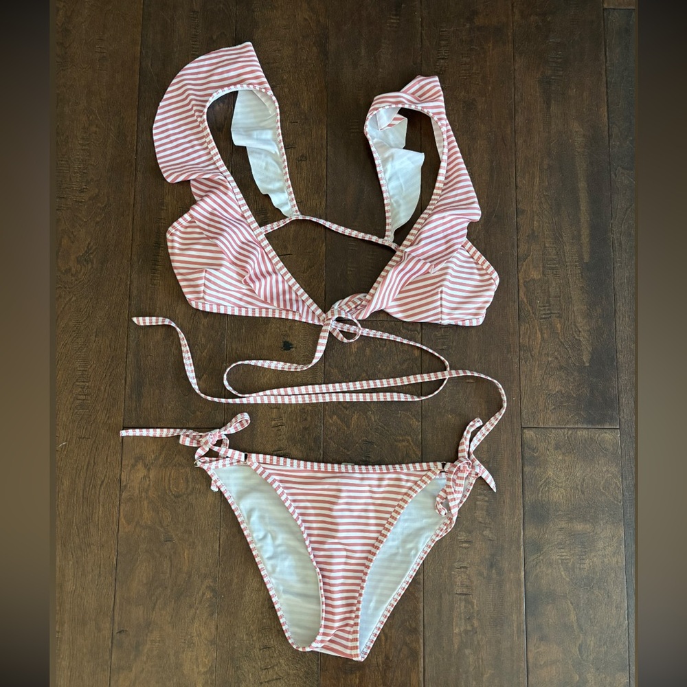 Wrapped Striped Bikini